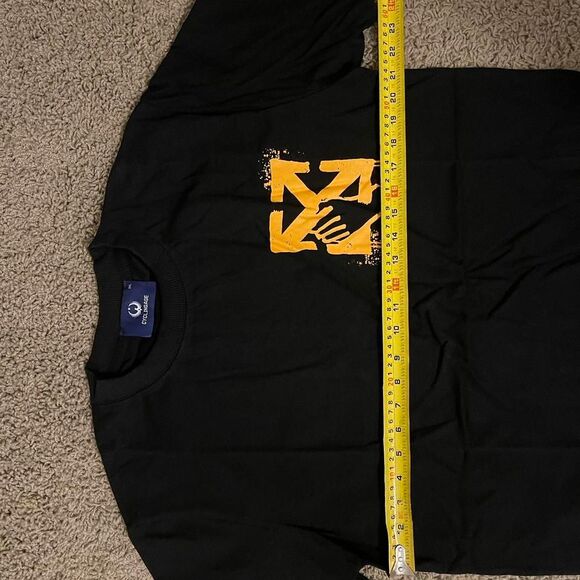 Cyclingage off white T shirt size large black round neck short sleeve superbboy - Picture 6 of 10